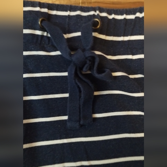 St. John's Bay Casual Striped Navy Blue & White Drawing String Pencil Skirts - Picture 7 of 9